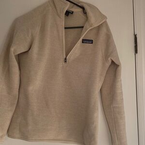 Patagonia Women's Cream Quarter-Zip Sweatshirt